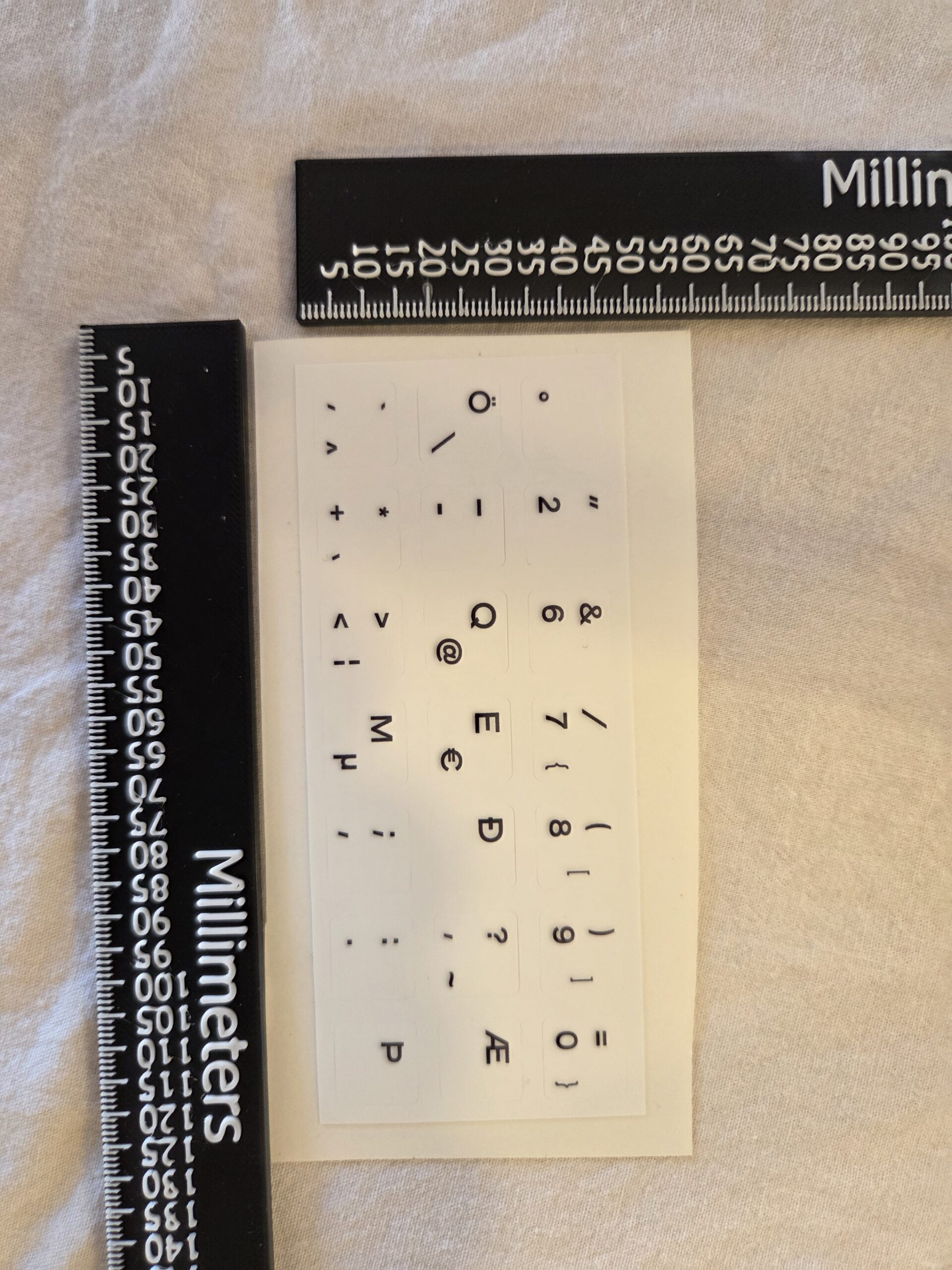 Icelandic Keyboard layout stickers