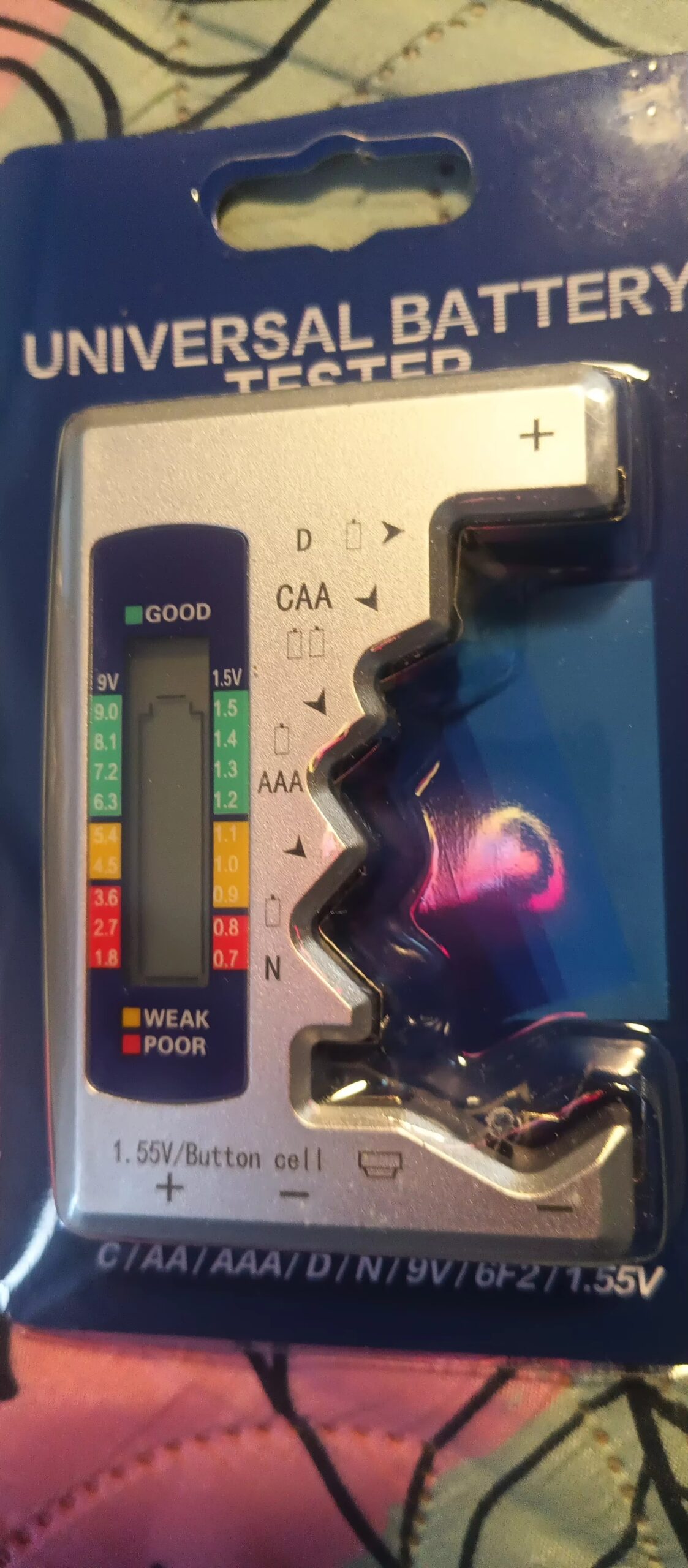 AAA/AA/9V/D battery tester Battery level tester - Image 2