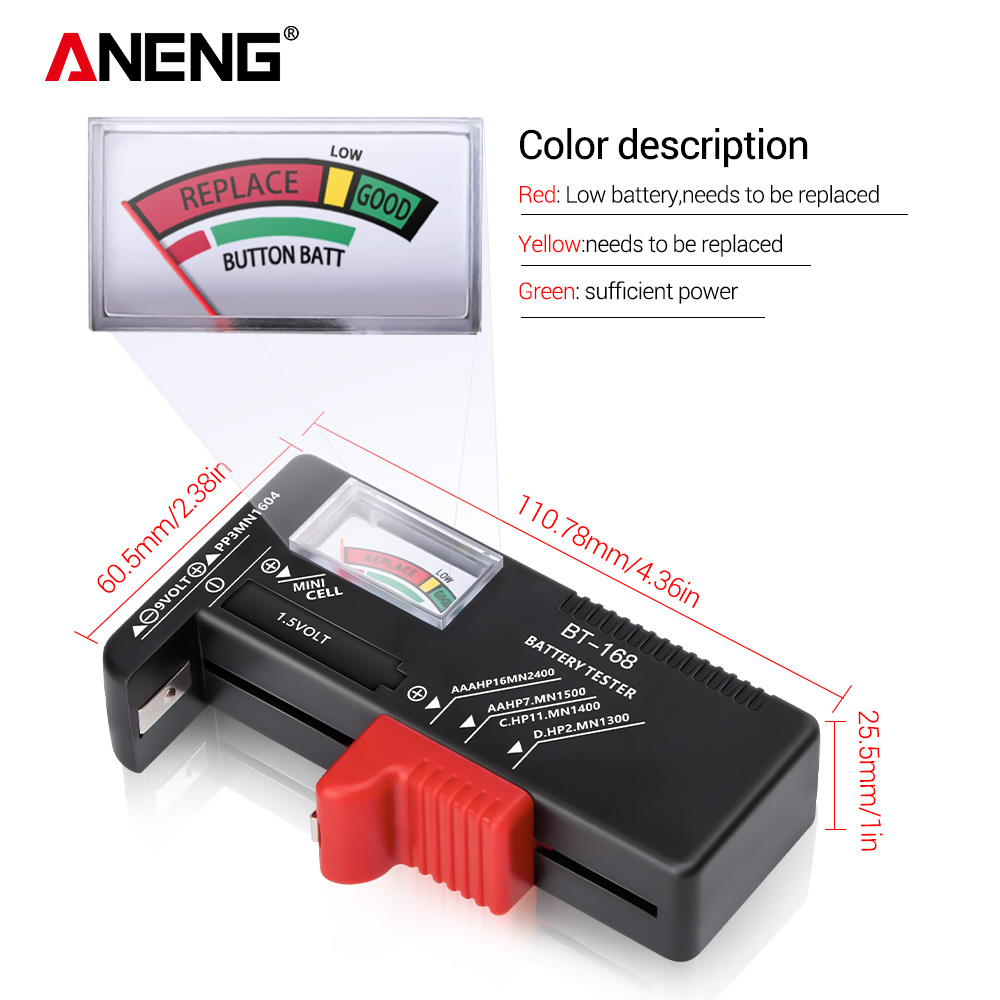 ANENG BT-168 Universal Battery Tester for all 1.5 and 9v Batteries. - Image 12