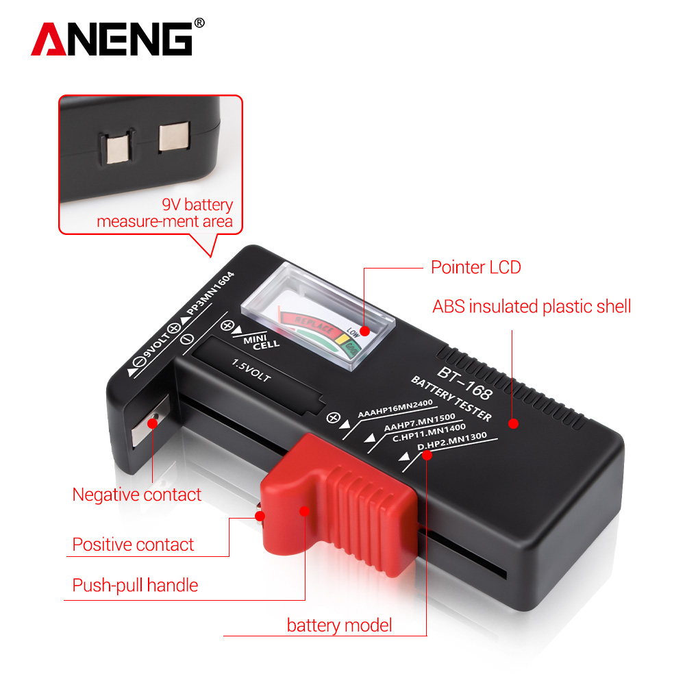 ANENG BT-168 Universal Battery Tester for all 1.5 and 9v Batteries. - Image 14