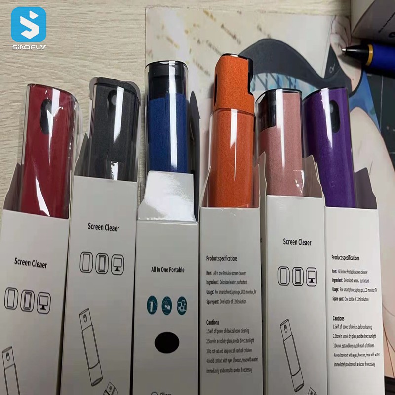 2 in 1 Screen Cleaner Spray With Microfiber Cloth - Image 4