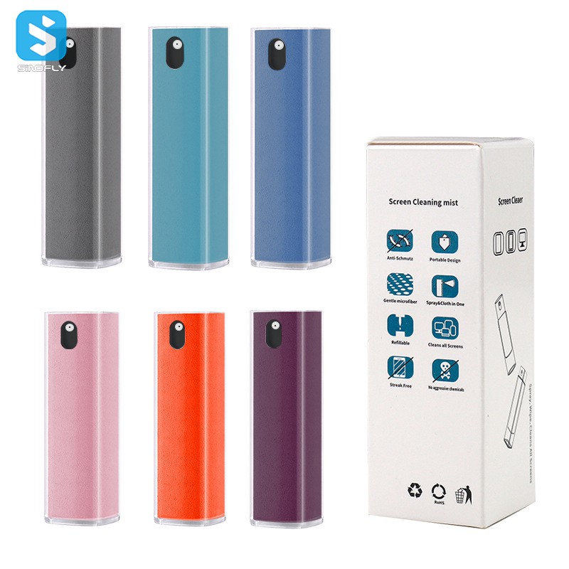 2 in 1 Screen Cleaner Spray With Microfiber Cloth - Image 3