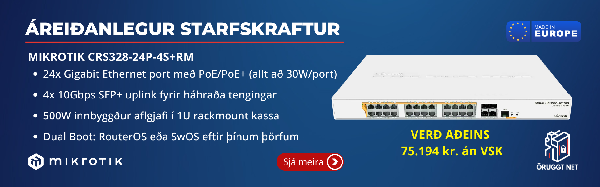 MikroTik CRS328-24P-4S+RM MikroTik CRS328-24P-4S+RM