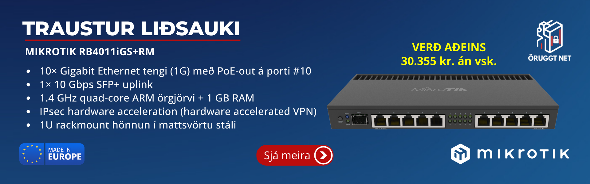 MikroTik-RB4011iGSRM MikroTik RB4011iGSRM