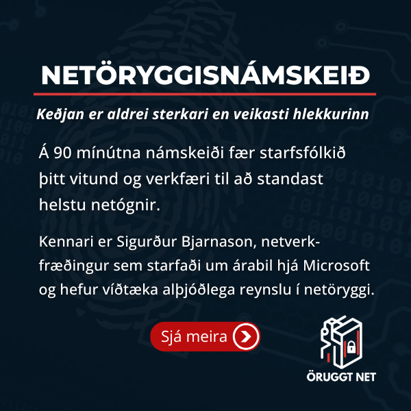 Netöryggisnámskeið Netöryggisnámskeið