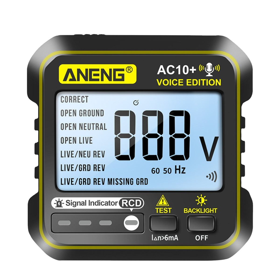 ANENG AC10+ Digital Display Multimeter Socket Tester