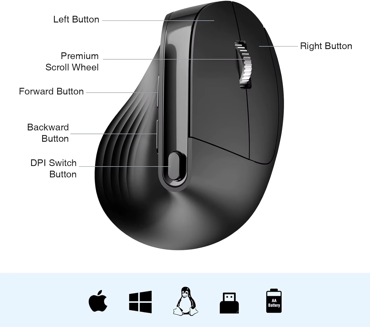 Ergonomic Wireless Mouse