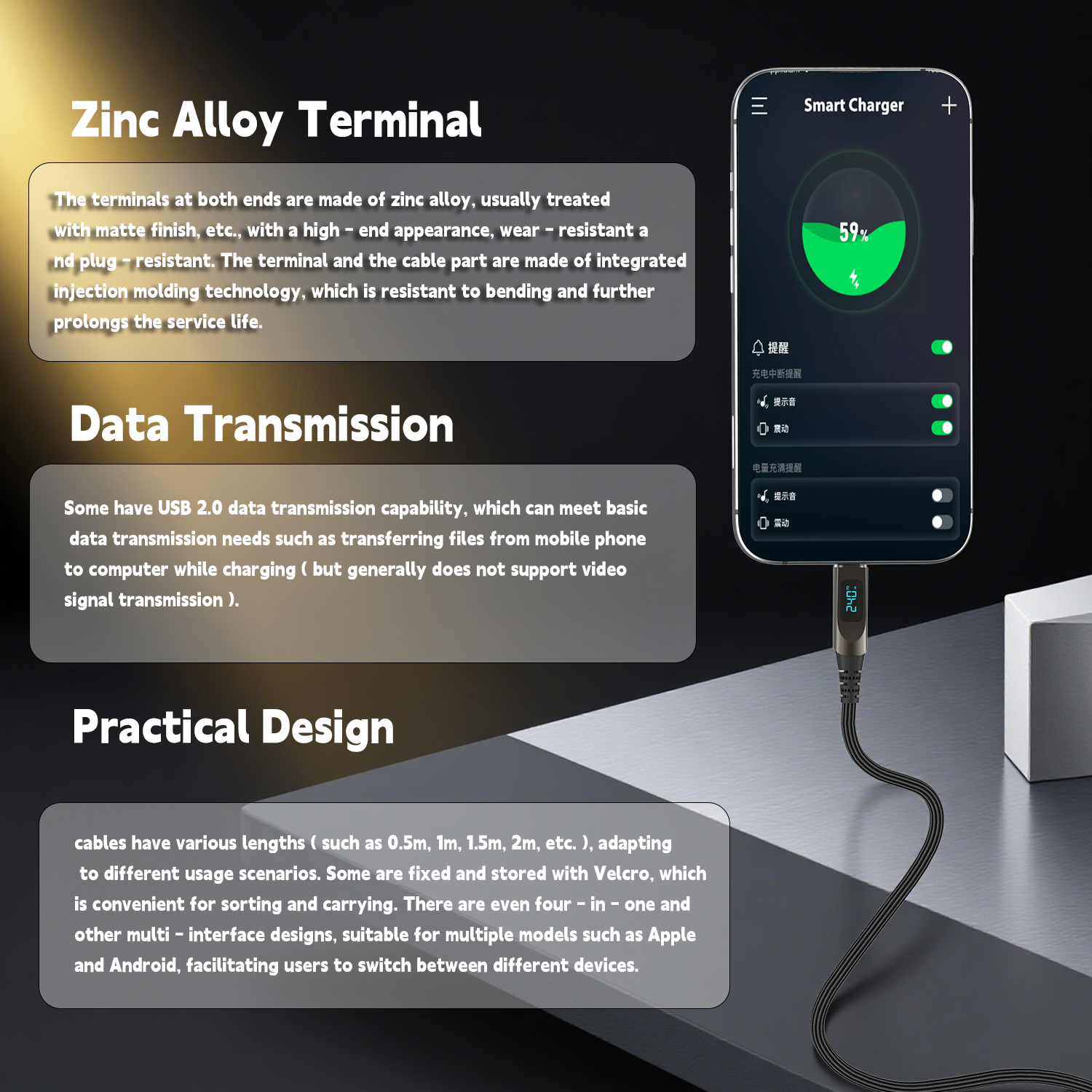LED Fast Charging Cables