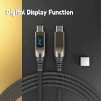 Flexible charging cables with display