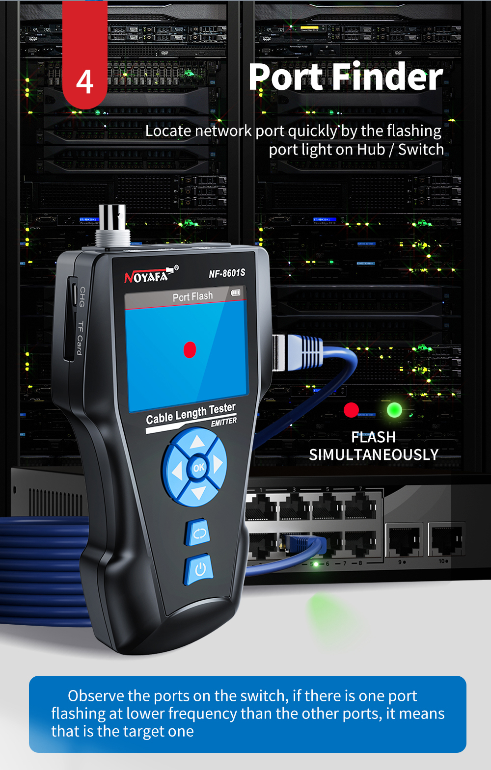Noyafa NF‑8601S Cable Tester