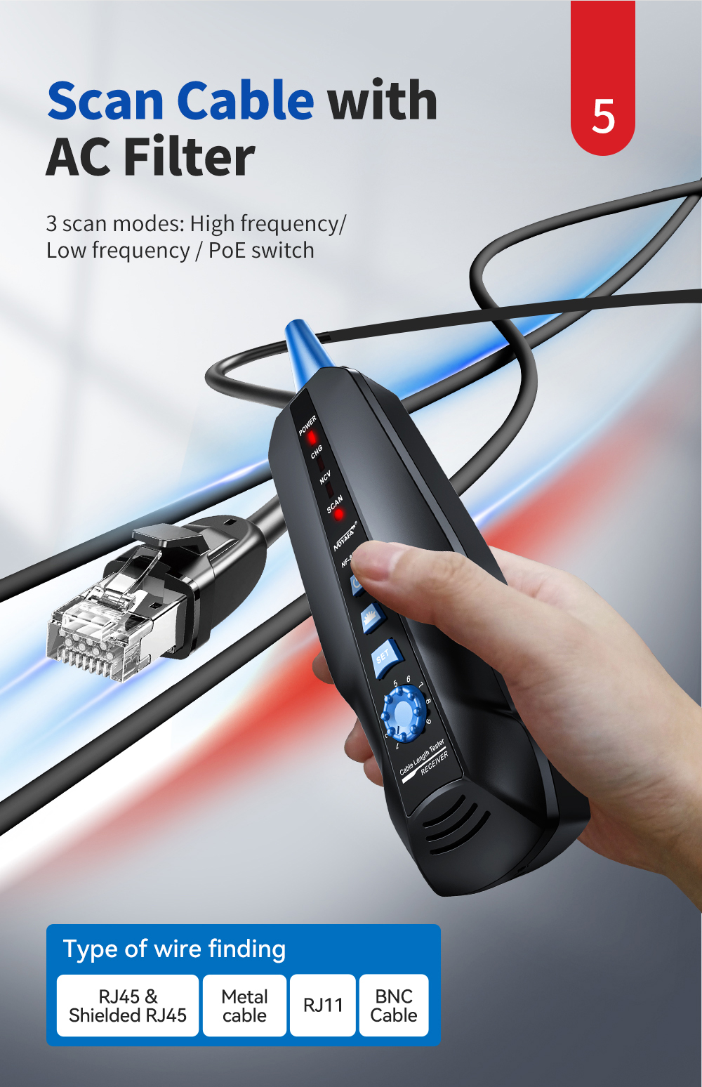 Noyafa NF‑8601S Cable Tester