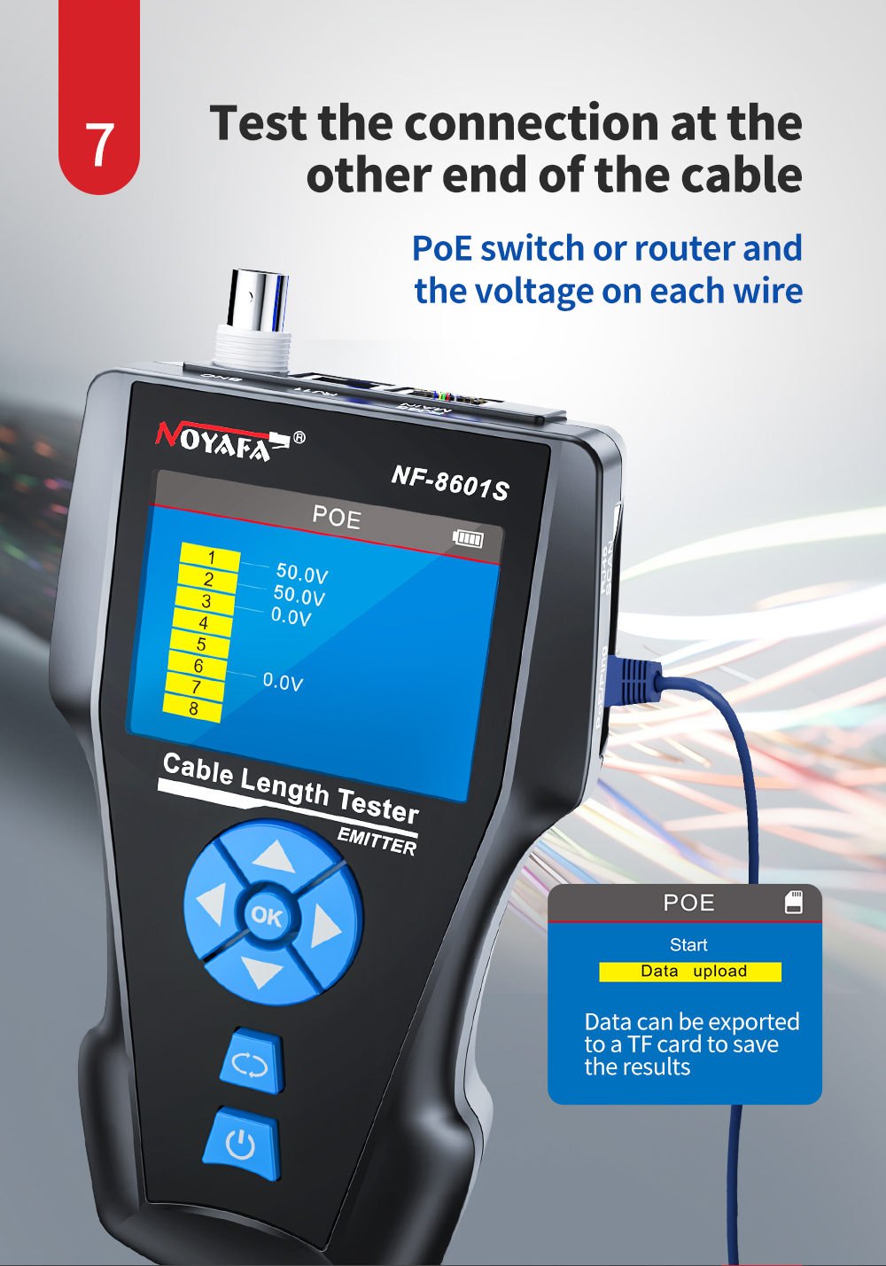 Noyafa NF‑8601S Cable Tester