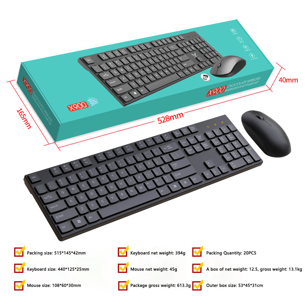 Wireless Keyboard Mouse Set