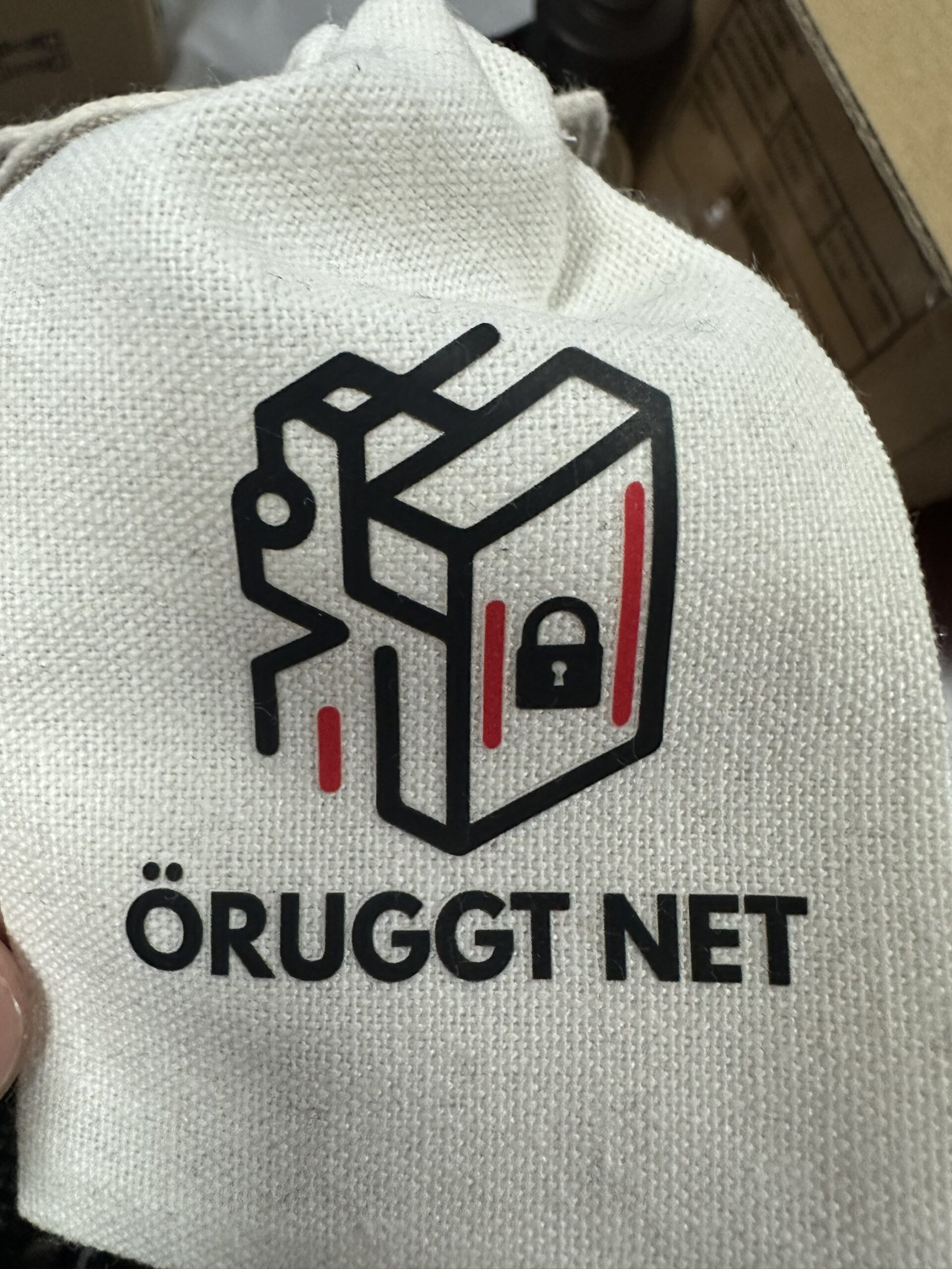 Small drawstring fabric bags