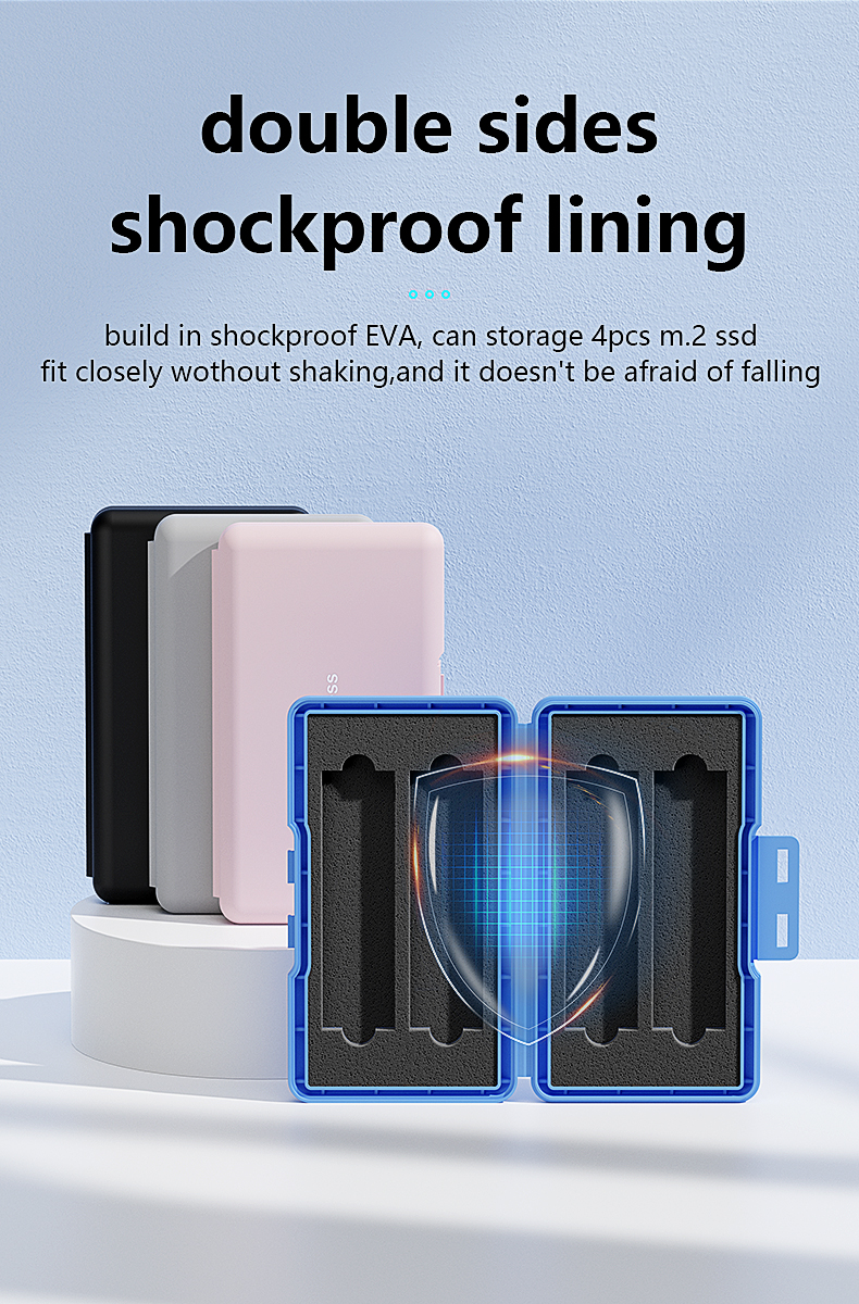 M.2 SSD Storage Case – 4-Slot Protective Box (2230/2242/2260/2280) - Image 2