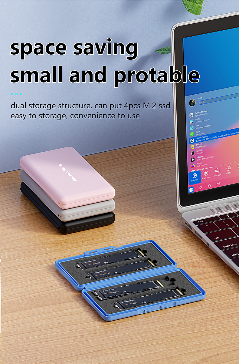 M.2 SSD Storage Case – 4-Slot Protective Box (2230/2242/2260/2280) - Image 6