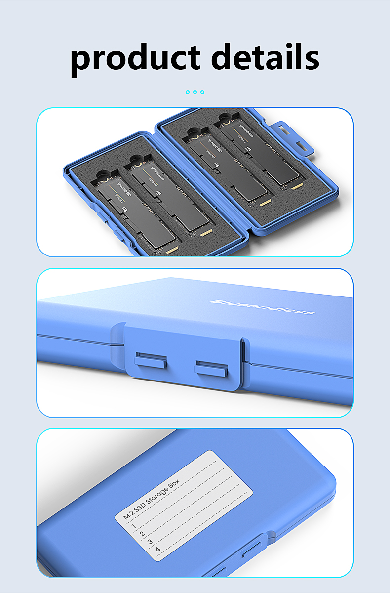 M.2 SSD Storage Case – 4-Slot Protective Box (2230/2242/2260/2280) - Image 9